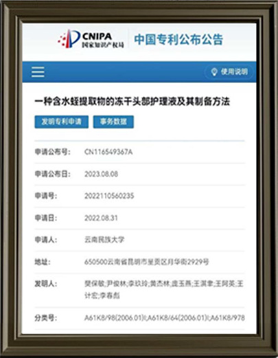 一種水蛭提取物的凍干頭部護理液及其制備方法